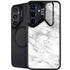 Silver Marble Galaxy S25 Kickstand Case